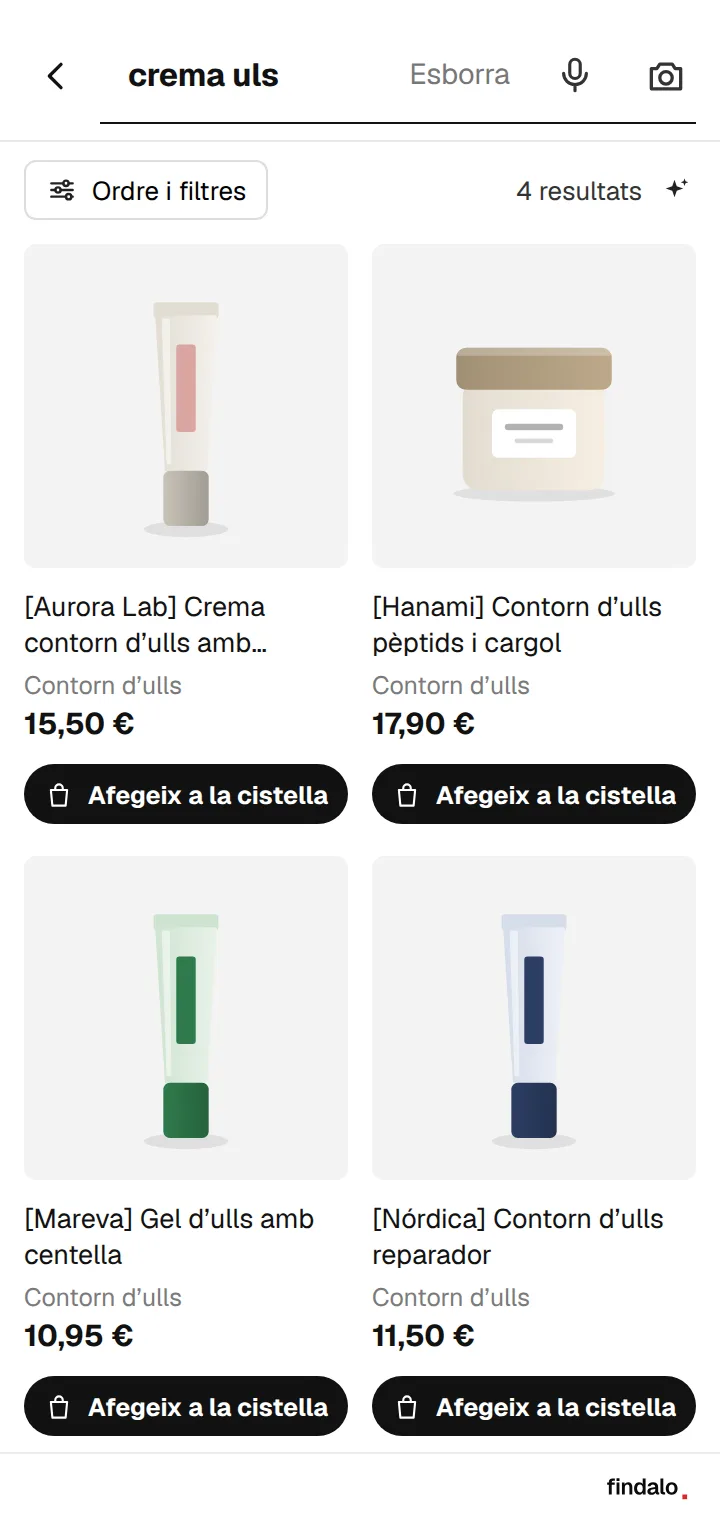 Cercador findalo al mòbil: entén l’errada «crema uls» i mostra contorns d’ulls